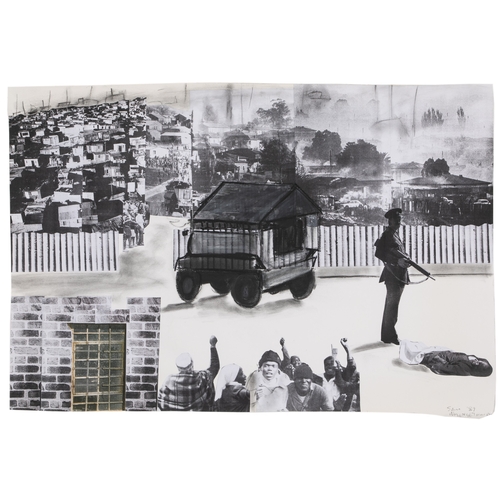 870 - Sam Nhlengethwa (South African 1955-) PROTEST