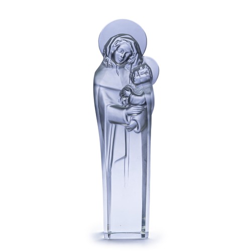 472 - A LALIQUE 'MADONNA AND CHILD' SCULPTURE