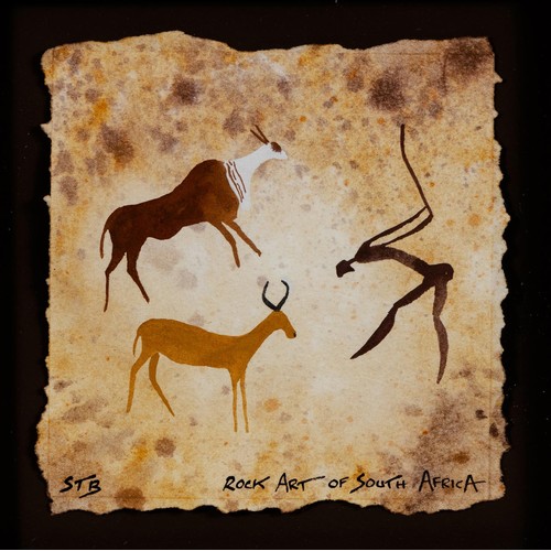 7 - Stephen Townley Bassett (South African 20th Century)&nbsp;ROCK ART OF SOUTH AFRICA, four in the lot