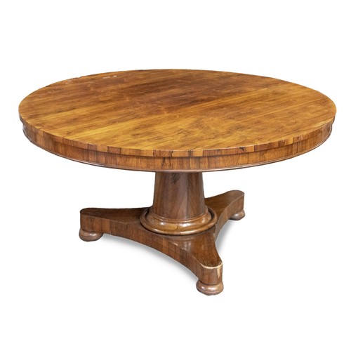 A WILLIAM IV ROSEWOOD CENTRE TABLE