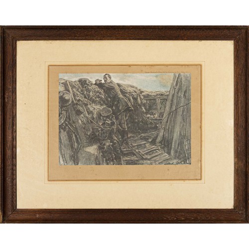 29 - AFTER G. HOLIDAY, PRINT OF - WARTIME TRENCH SCENE