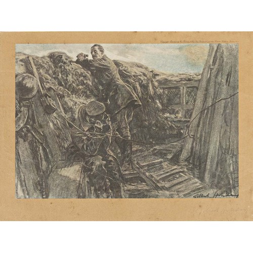 29 - AFTER G. HOLIDAY, PRINT OF - WARTIME TRENCH SCENE