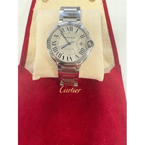 2 - A UNISEX CARTIER BALLON BLEU WRISTWATCH