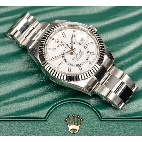 11 - A GENTLEMAN'S STAINLESS-STEEL WRISTWATCH, ROLEX SKY DWELLER BRAND NEW