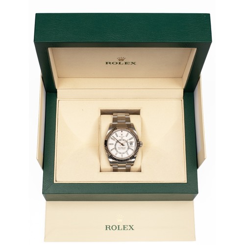 11 - A GENTLEMAN'S STAINLESS-STEEL WRISTWATCH, ROLEX SKY DWELLER BRAND NEW