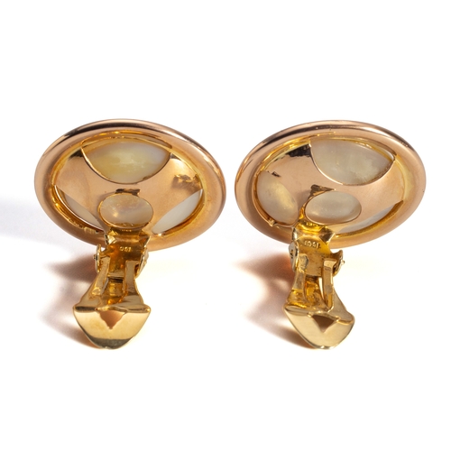 27 - A PAIR OF MABE PEARL EARRINGS