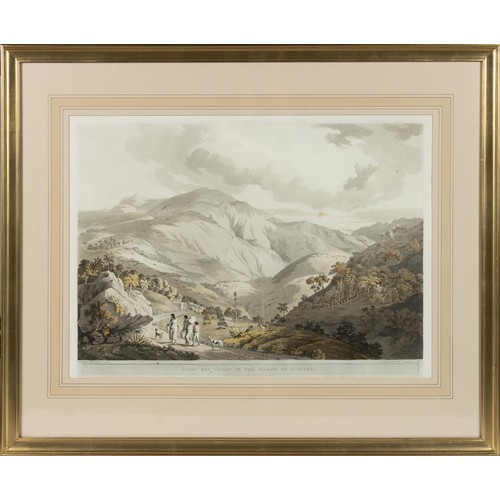 8 - SANDY BAY VALLEY IN THE ISLAND OF ST. HELENA, COLOUR AQUATINT