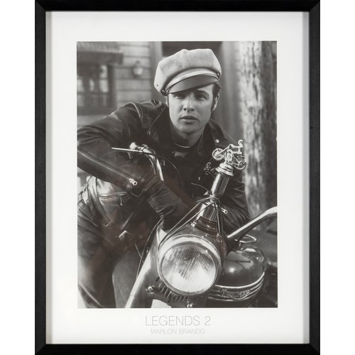24 - A FRAMED PHOTO-LITHOGRAPH 'LEGENDS 2 - MARLON BRANDO'