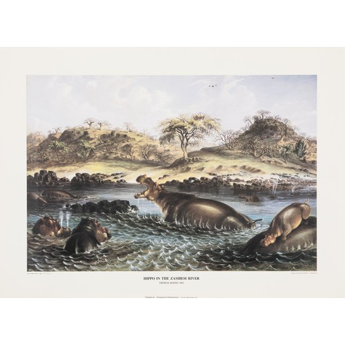 45 - A PORTFOLIO OF FOUR REPRODUCTIONS BY THOMAS BAINES, 'EARLY AFRICA'