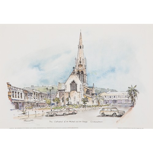 44 - A PORTFOLIO OF FOUR REPRODUCTIONS BY SIDNEY ABRAMOWITCH, 'GRAHAMSTOWN'