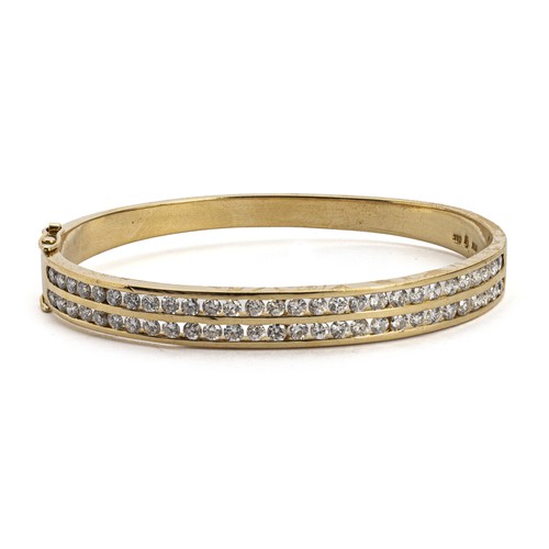 A 3.33 CARAT NATURAL DIAMOND BANGLE, SCHWARTZ JEWELLERS, CARLTON CENTRE, 1977