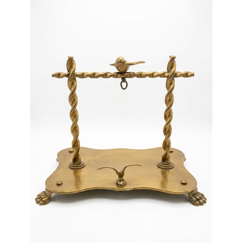 22 - A BRASS CENTREPIECE