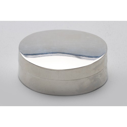 49 - A PEWTER TRINKET BOX, SCOTTISH PIPER