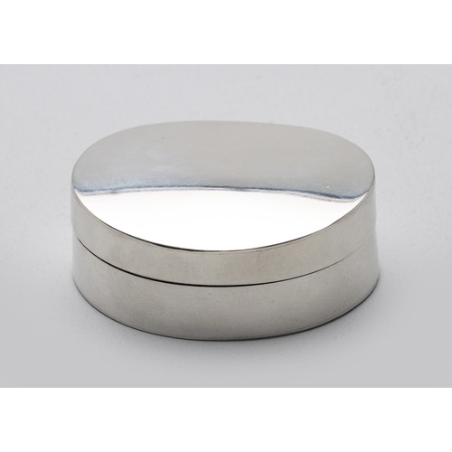 50 - A PEWTER TRINKET BOX, SCOTTISH PIPER