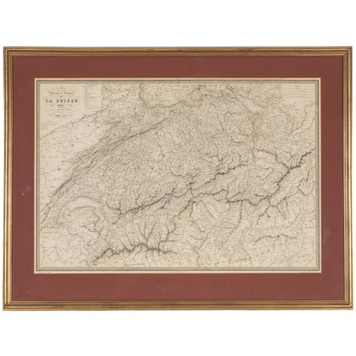 3 - A MAP OF SWITZERLAND, CIRCA 1837