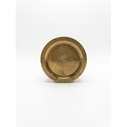 17 - A VICTORIAN BRASS ALLOY IMPERIAL STANDARD MEASURE FOR HALF PINT, POTTER DE GRAVE & CO, LONDON, 1... 