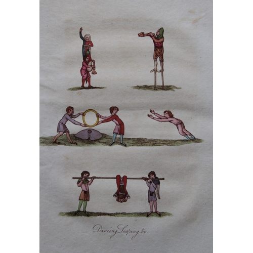 8474 - Joseph Strutt - 4 prints of Dancing & Tumbling 1801.

These beautifully hand-coloured engraved plate... 