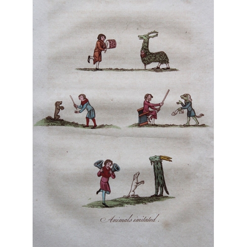 8475 - Joseph Strutt - 4 prints of Tutored Animals 1801.

These beautifully hand-coloured engraved plates a... 