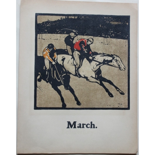 8482 - William Nicholson - March Racing 1898.

This print is for the month of March showing the sport of Ra... 