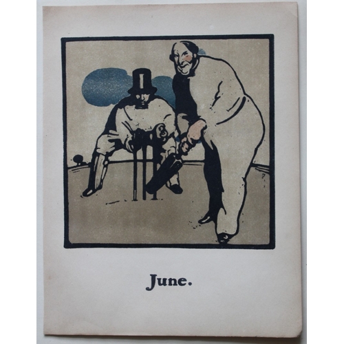 8485 - William Nicholson - June Cricket 1898.

This print is for the month of June showing the sport of Cri... 