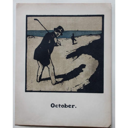 8489 - William Nicholson - October Golf 1898.

This print is for the month of October showing the sport of ... 