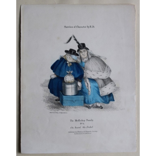 8491 - Dubuisson - 4 lithographs of The Mufflechop Family c1830.

The Mufflechop Family - hand coloured lit... 