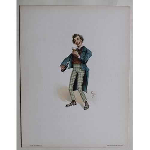 8495 - Clayton Clarke (Kyd) - 4 prints of Dickens character 1892.

These prints  of Mr Bailey Junior, Monta... 