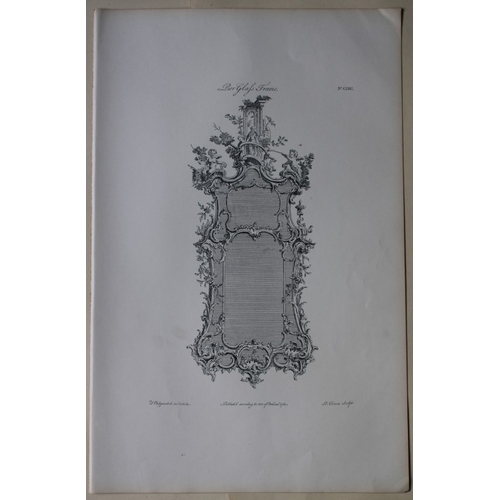 8527 - Thomas Chippendale - 3 engravings of Pierglass Frames 1762.

These copperplate engravings are from t... 