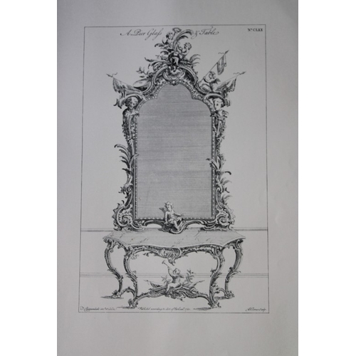 8527 - Thomas Chippendale - 3 engravings of Pierglass Frames 1762.

These copperplate engravings are from t... 