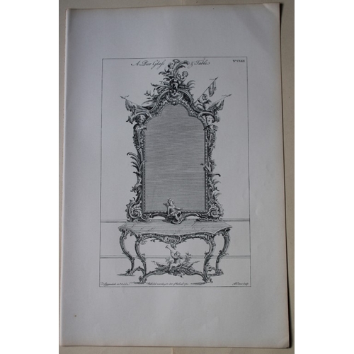 8527 - Thomas Chippendale - 3 engravings of Pierglass Frames 1762.

These copperplate engravings are from t... 