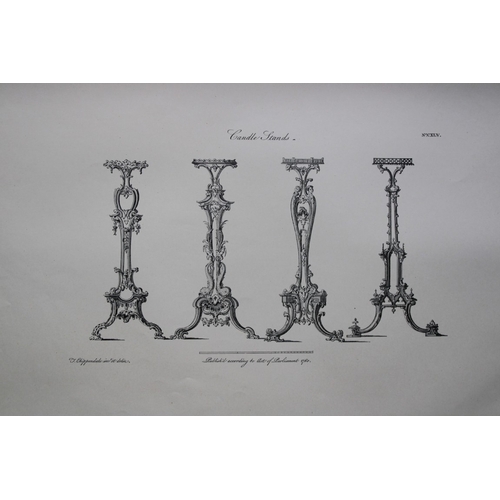 8528 - Thomas Chippendale - 3 engravings of Candle Stands 1762.

These copperplate engravings are from the ... 