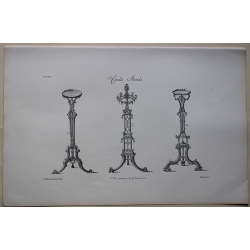 8528 - Thomas Chippendale - 3 engravings of Candle Stands 1762.

These copperplate engravings are from the ... 