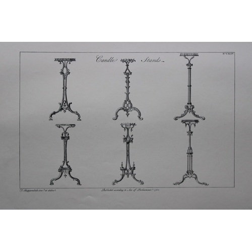 8528 - Thomas Chippendale - 3 engravings of Candle Stands 1762.

These copperplate engravings are from the ... 