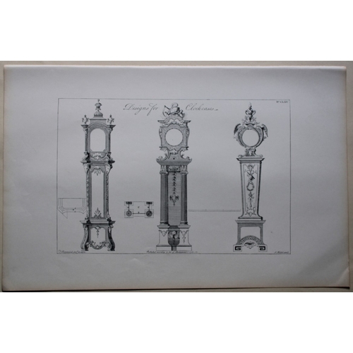 8529 - Thomas Chippendale - 3 engravings of Clock Cases 1762.

These copperplate engravings are from the th... 