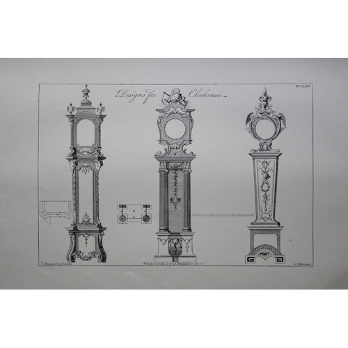 8529 - Thomas Chippendale - 3 engravings of Clock Cases 1762.

These copperplate engravings are from the th... 