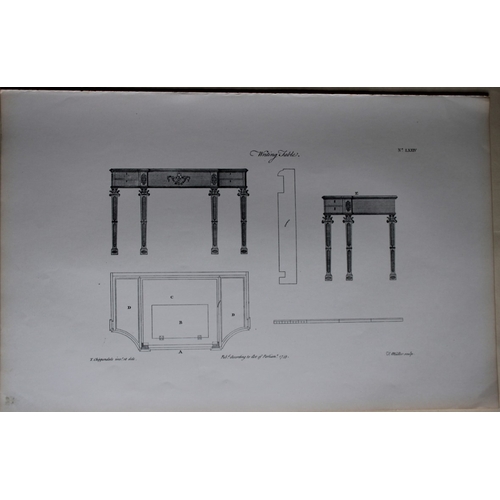 8531 - Thomas Chippendale - 3 engravings of Tables 1762.

These copperplate engravings are from the third e... 