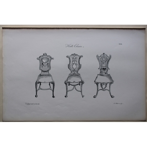 8538 - Thomas Chippendale - 3 engravings of Chairs 1762.

These copperplate engravings are from the third e... 