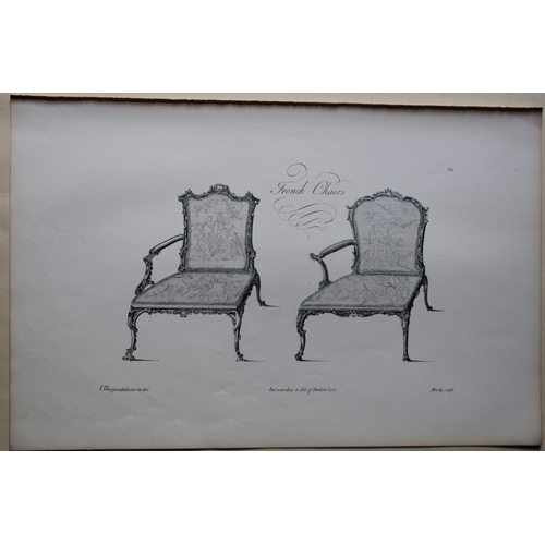 8538 - Thomas Chippendale - 3 engravings of Chairs 1762.

These copperplate engravings are from the third e... 