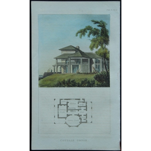 8607 - R Ackermann - 3 engravings of Cottage Ornee 1816.

These original hand coloured aquatint engravings ... 