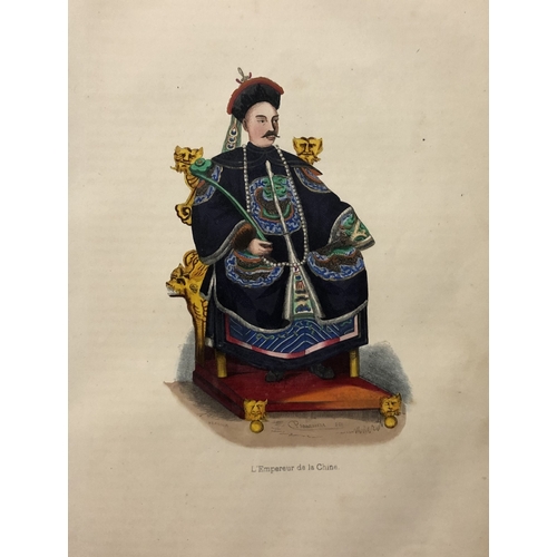 8668 - A Wahlen - 2 engravings: The Emperor of China and Chinese Junks 1843.

This hand-coloured woodcut en... 