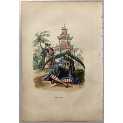 8669 - A Wahlen - 2 engravings: Jesuit missionary in China and Chinese Monks 1843.

These hand-coloured woo... 