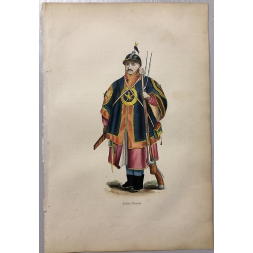 8670 - A Wahlen - 2 engravings: Chinese soldier and Mandarin 1843.

These hand-coloured woodcut engravings ... 