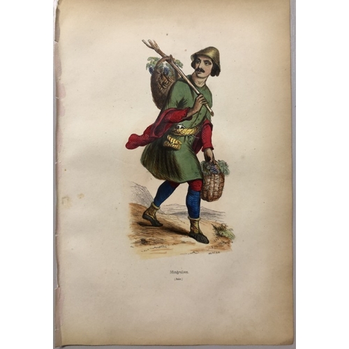 8674 - A Wahlen - 2 engravings: Circassian man and Mongolian 1843.

These hand-coloured woodcut engravings ... 