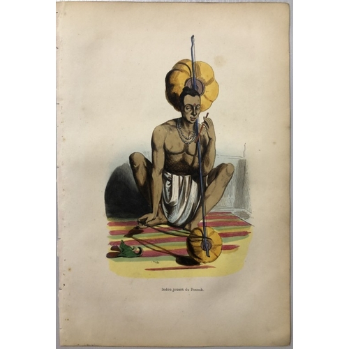 8679 - A Wahlen - 2 engravings: Young Indian dancer and Indian musician 1843.

These hand-coloured woodcut ... 