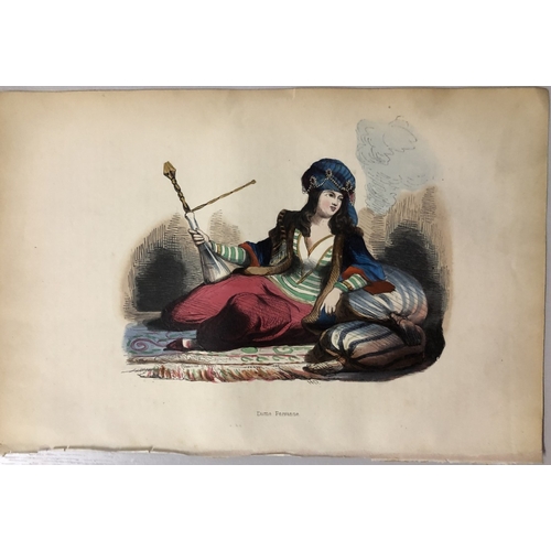 8681 - A Wahlen - 2 engravings: Persian lady and Persian dervish 1843.

These hand-coloured woodcut engravi... 