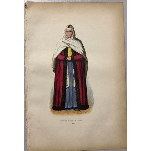 8684 - A Wahlen - 2 engravings: Tartar woman from Tomsk and Lady from Georgia 1843.

These hand-coloured wo... 