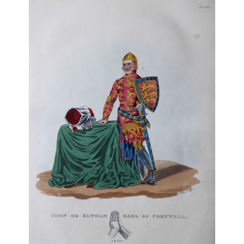 8711 - Samuel Meyrick - John de Eltham Earl of Cornwall 1842.

This superb hand-coloured engraving of John ... 