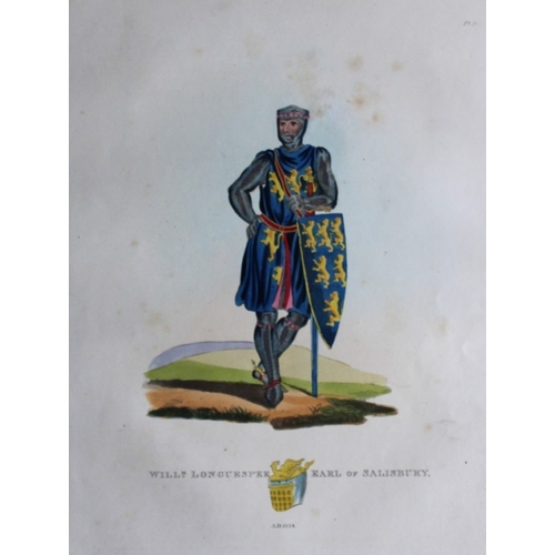 8726 - Samuel Meyrick - William Longuespee Earl of Salisbury 1842.

This superb hand-coloured engraving of ... 