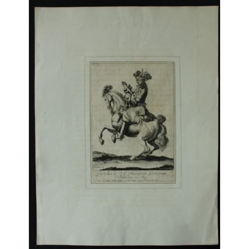 8870 - P Stevens - Equestrian Portrait of King Charles XI of Sweden 1689.

This etching is of Carolus XI DG... 