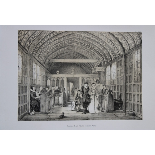 8905 - Nash J - 2 lithographs of the Moat House, Ightham, Kent  1869.

These two lithographs of  The Chapel... 